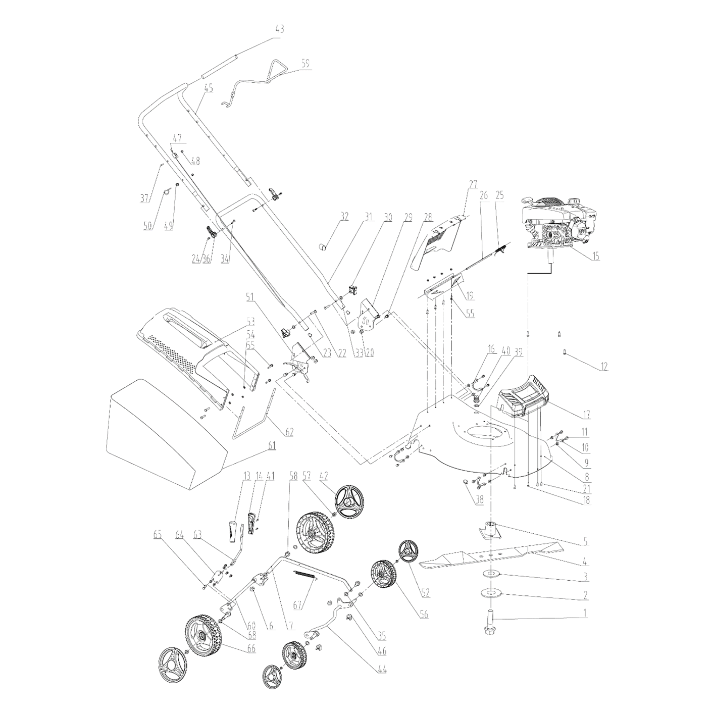 Газонокосилка бензиновая ГБ-460