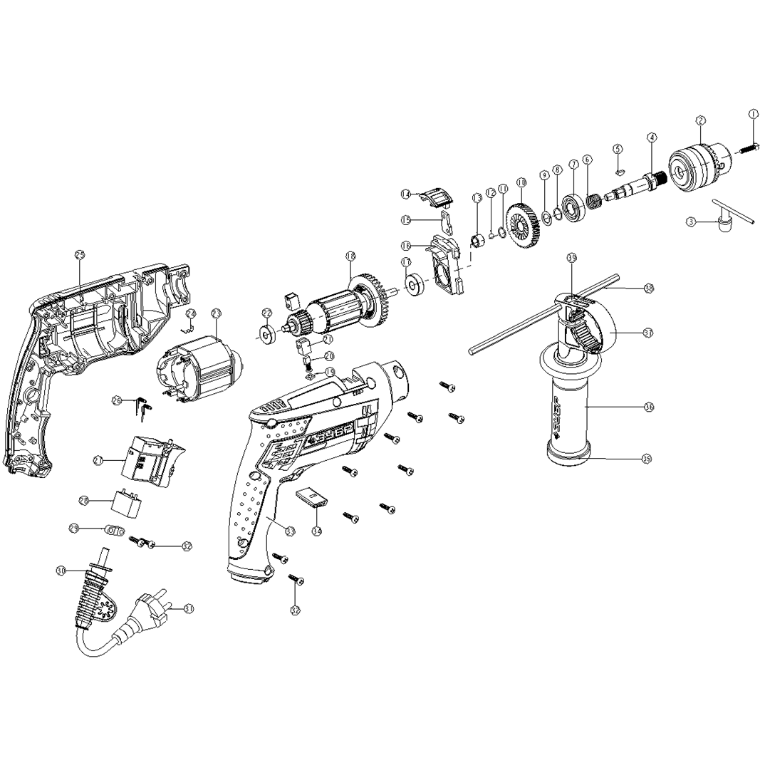 Дрели ударные ДУ-П800-К