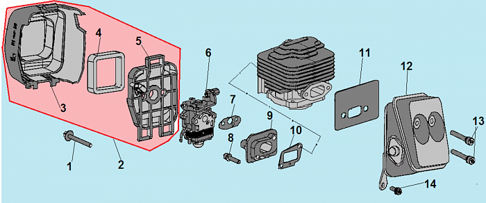 5 КАРБЮРАТОР - ФИЛЬТР ТРИММЕР CHAMPION Т333-2