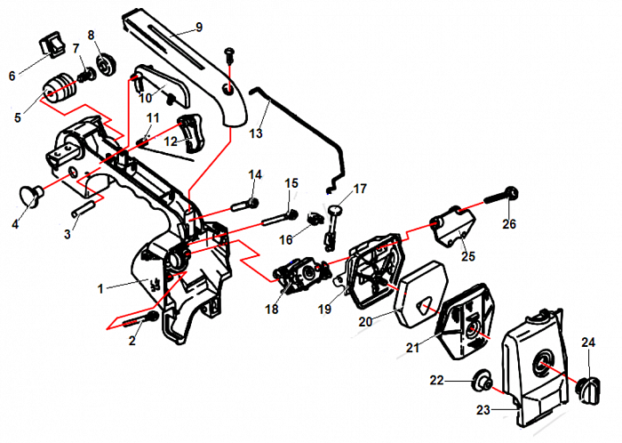 3 КАРБЮРАТОР - ФИЛЬТР БЕНЗОПИЛА CHAMPION 120T-10