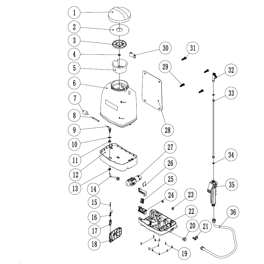Опрыскиватель аккумуляторный Li-Ion, 10 л ОПЛ-10
